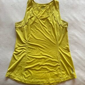 Reebok Play Dry Yellow Sleeveless Workout Top Size Large